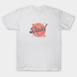 Basel City Switzerland colorful Retro Vintage party T-Shirt